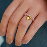 Ring facet heart rose